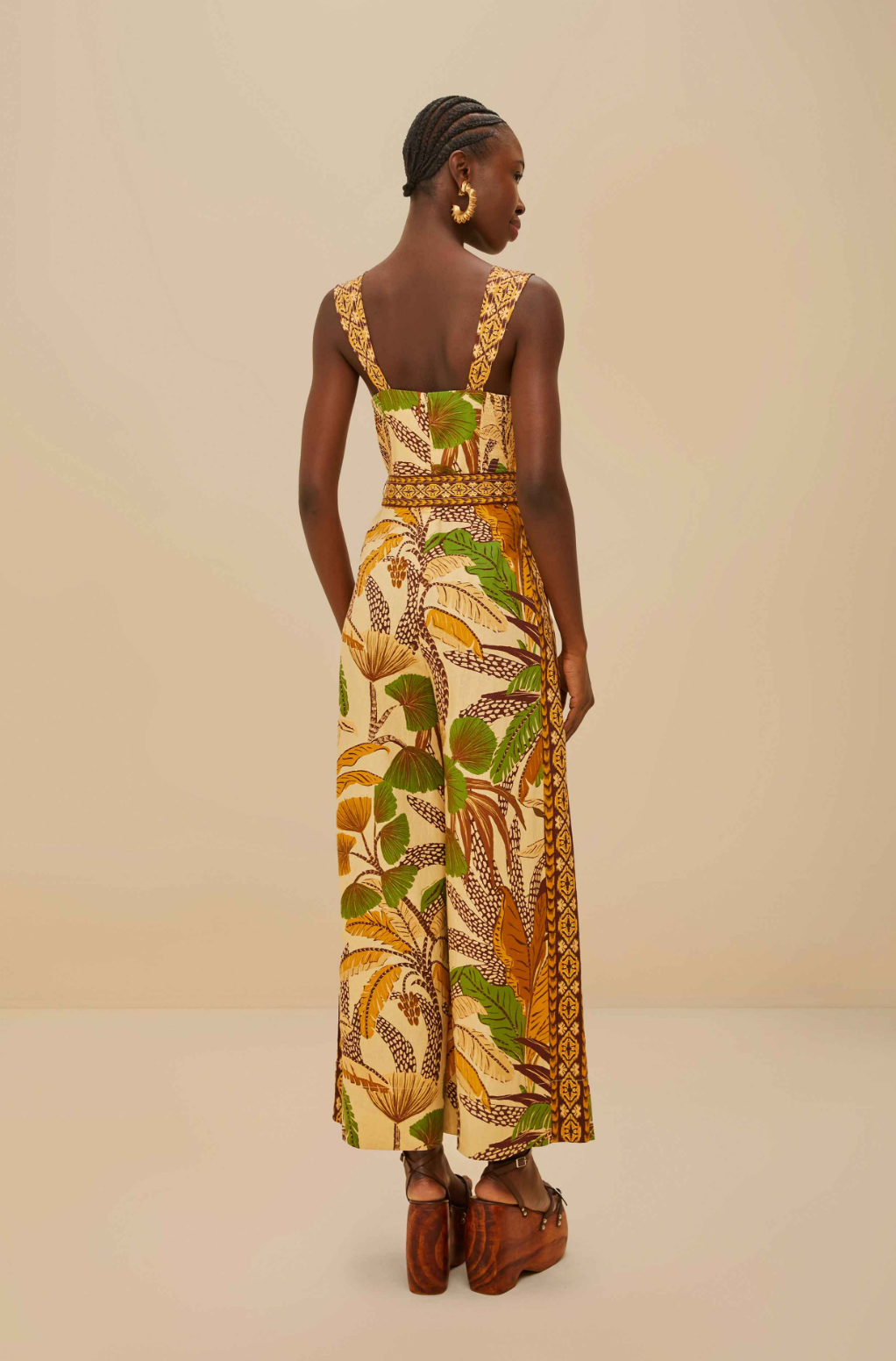 Foliage Sand Jumpsuit