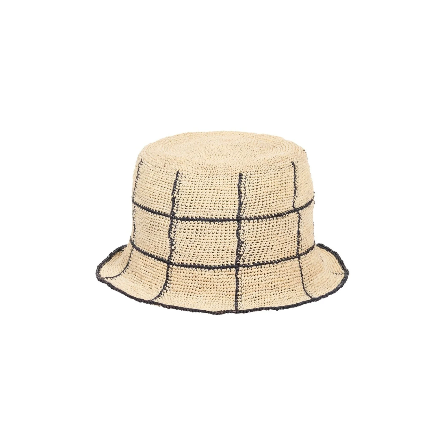 Cruz Packable Natural & Black Lines Hat