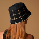 Cruz Packable Black  & Natural Lines Hat