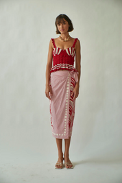 Shell Crochet Red Top