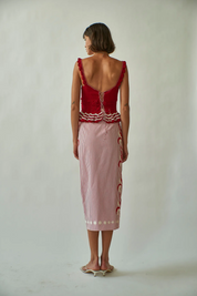 Shell Crochet Red Top