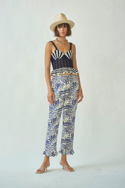 Shell Crochet Navy Top