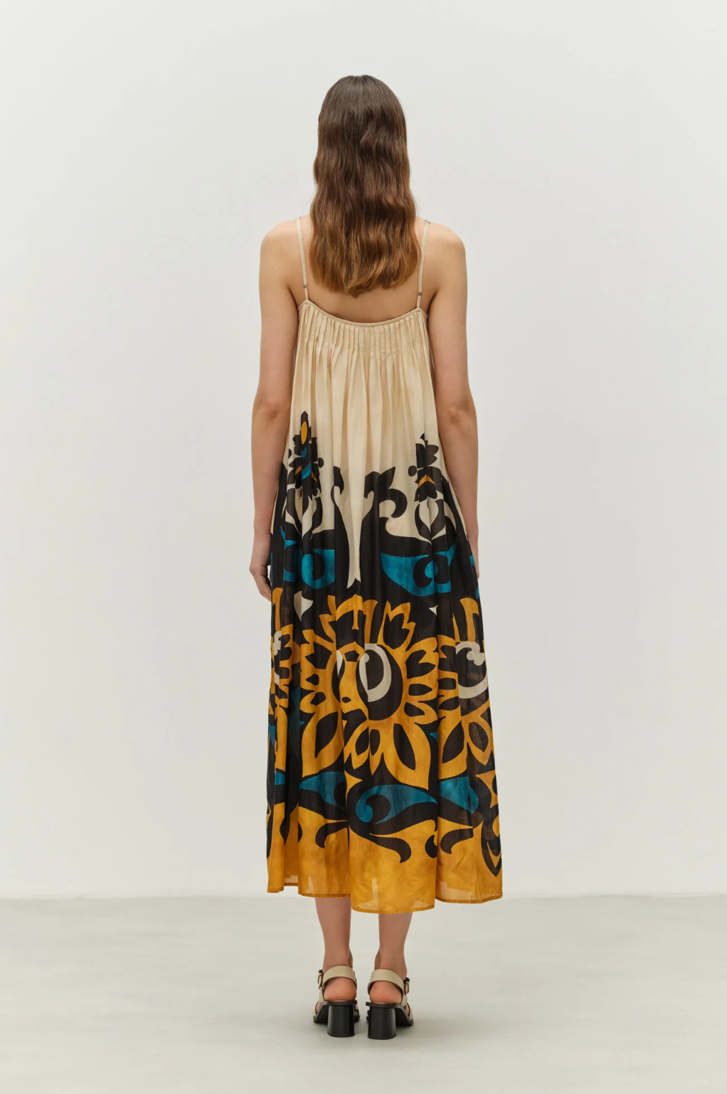 Warmth Blue Camel Dress