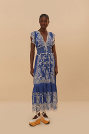 Romantic Blue Maxi Dress