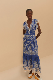 Romantic Blue Maxi Dress