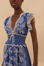 Romantic Blue Maxi Dress