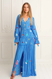 Paradisiacal Button Up Maxi Azure