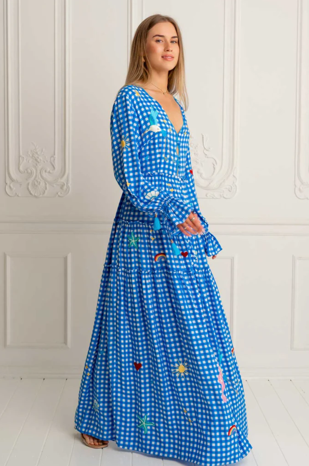 Paradisiacal Button Up Maxi Azure