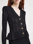 Peplum Black Dress