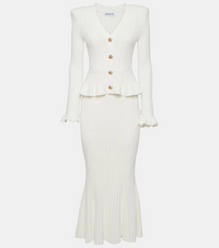 Peplum White Dress
