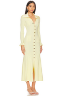 Ribbed Yellow Dress