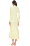 Ribbed Yellow Dress