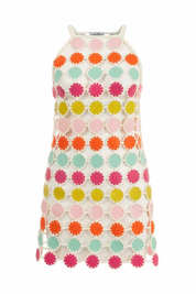 Mochi Rainbow Leather Mini Dress