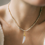 Cosmic Horn Moonstone Pendant