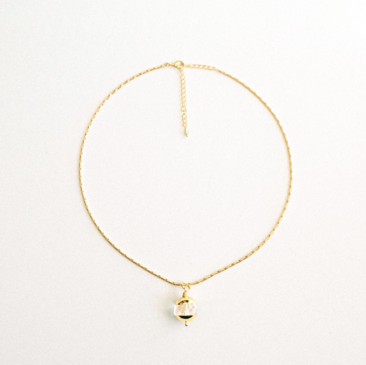 Lucky Prism Crystal Quartz Mini Necklace