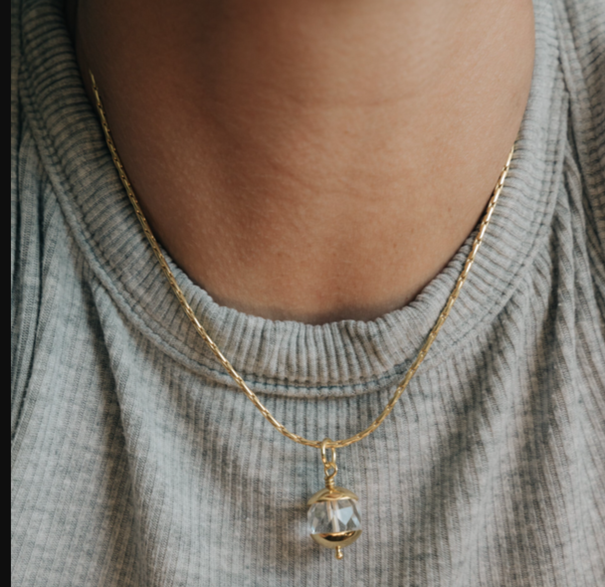 Lucky Prism Crystal Quartz Mini Necklace