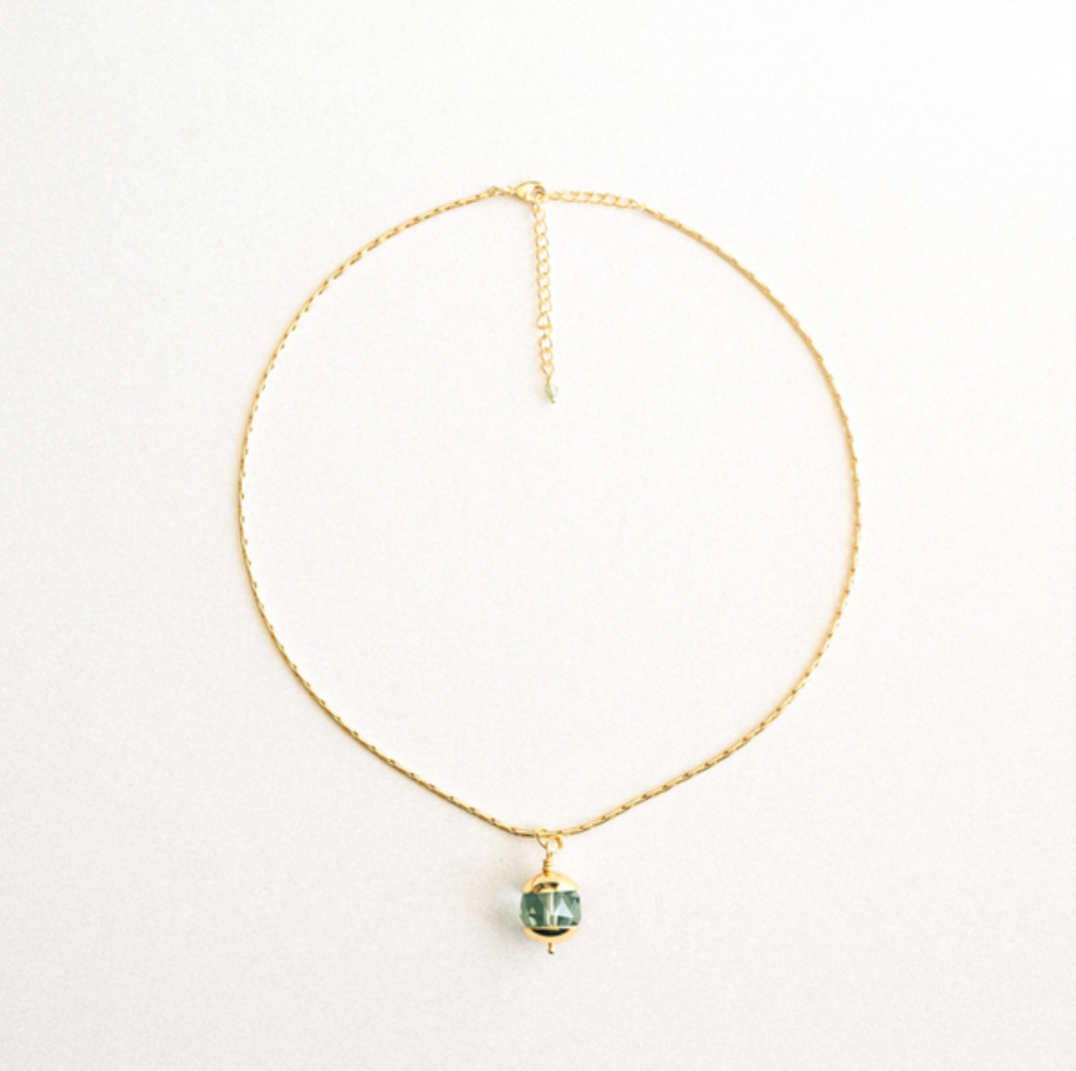 Lucky Prism Green Amethyst Necklace