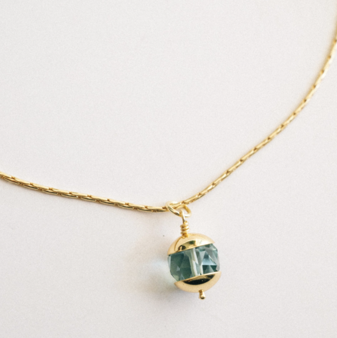 Lucky Prism Green Amethyst Necklace