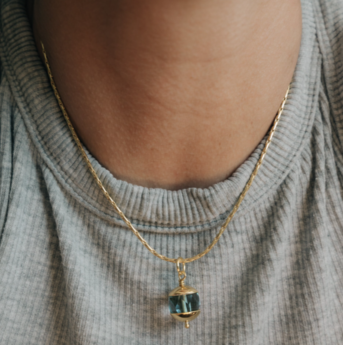 Lucky Prism Green Amethyst Necklace