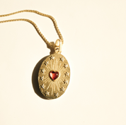 Virgen Corazon Crystal Necklace