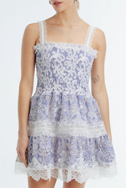 Aerin Blue Mini Dress