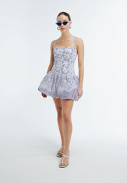 Victoria Blue Mini Dress