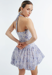 Victoria Blue Mini Dress