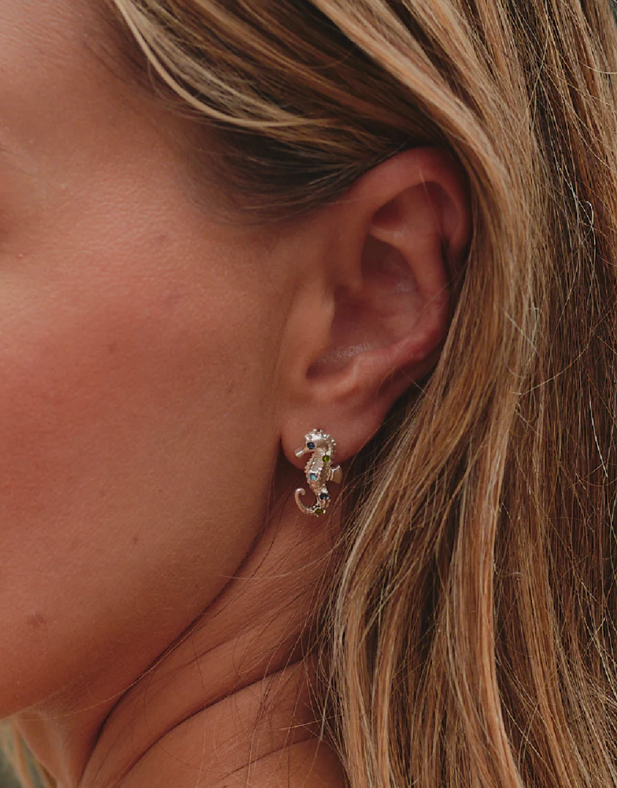 Seahorse Silver Earrings