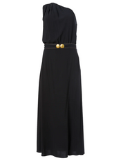 Porpes Navy Blue Midi Dress