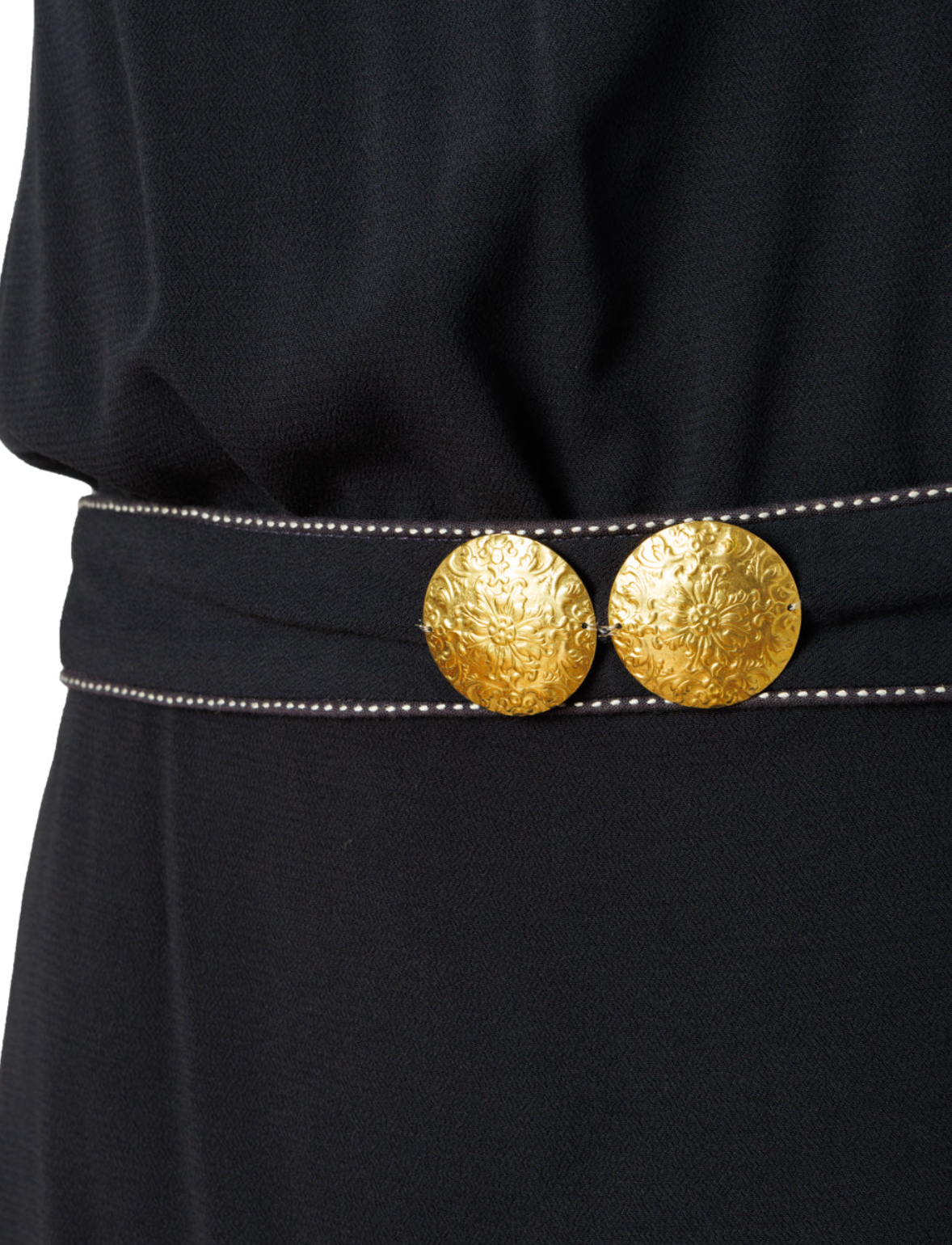 Porpes Navy Blue Midi Dress