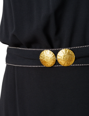 Porpes Navy Blue Midi Dress