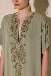 Lahour Pistachio Long Kaftan