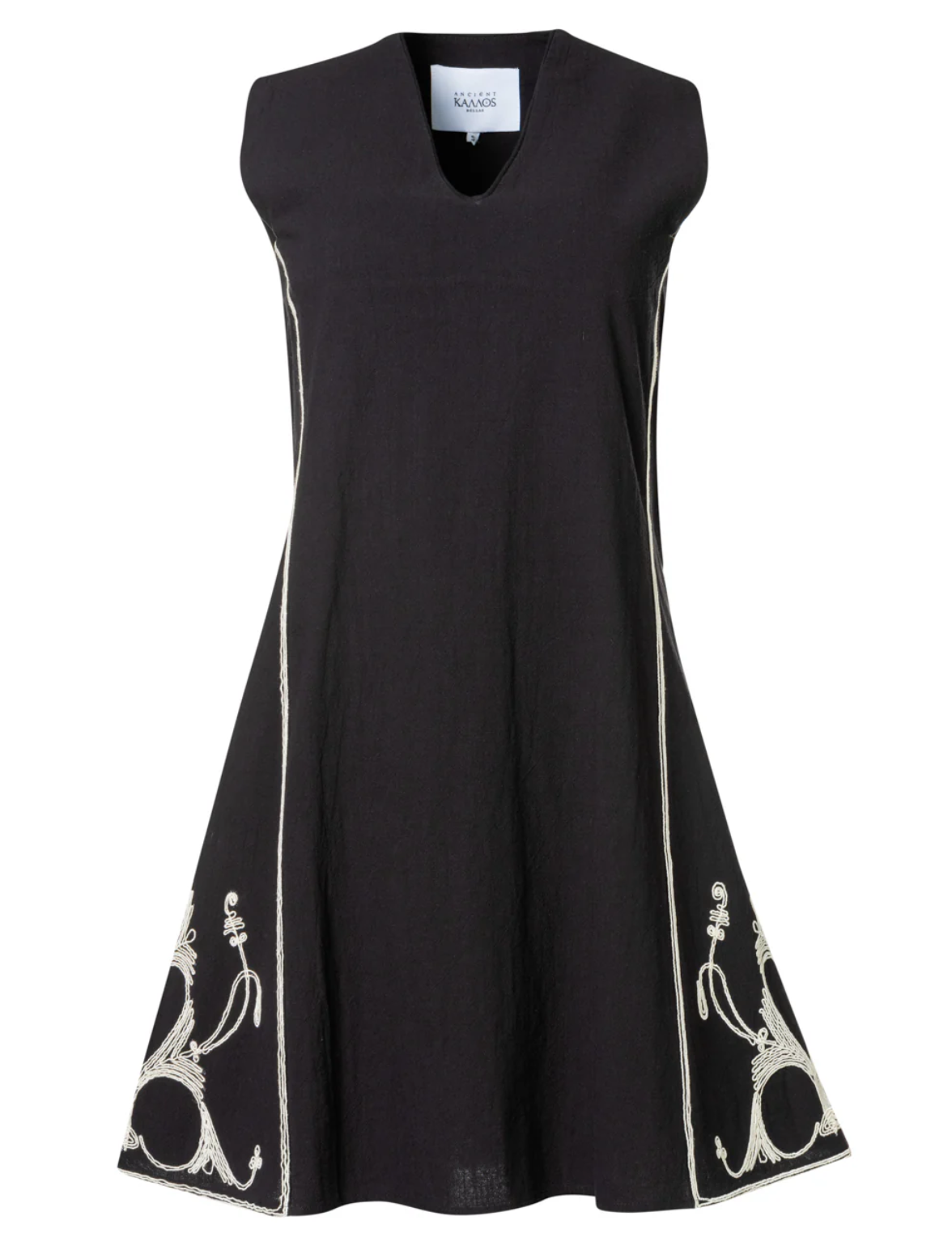 Areti Black Off White Midi Dress
