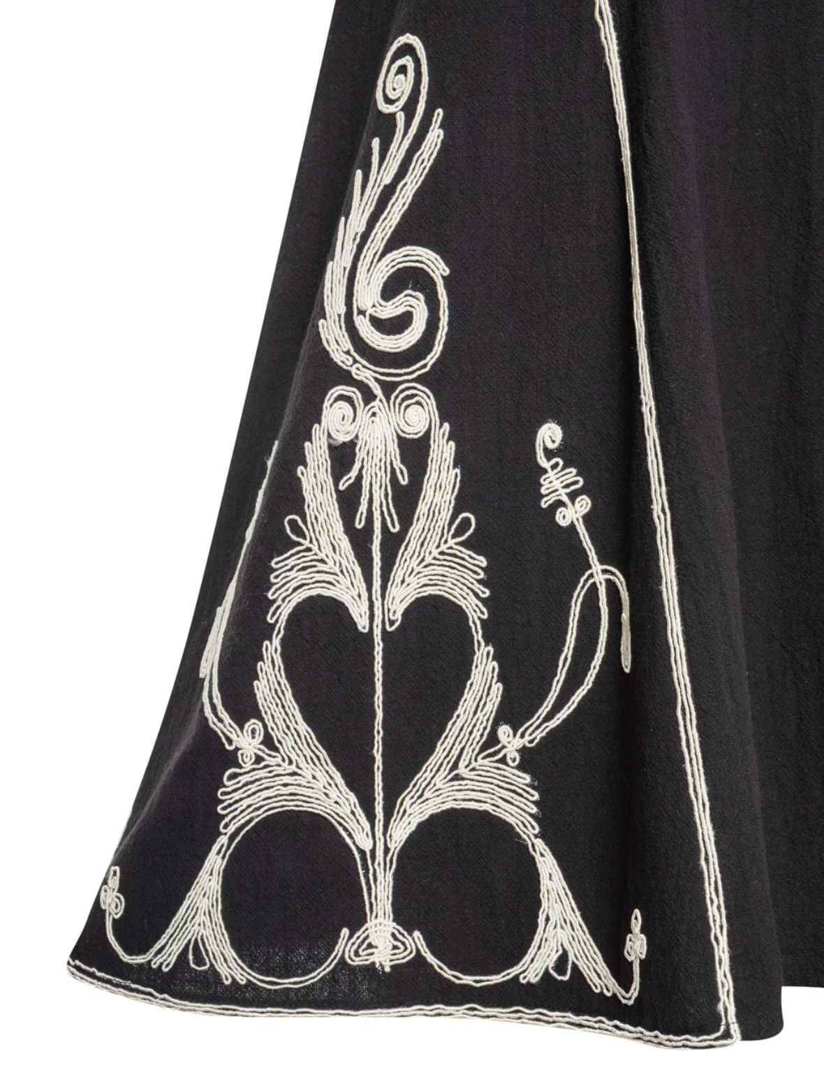 Areti Black Off White Midi Dress