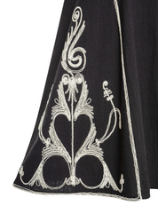 Areti Black Off White Midi Dress