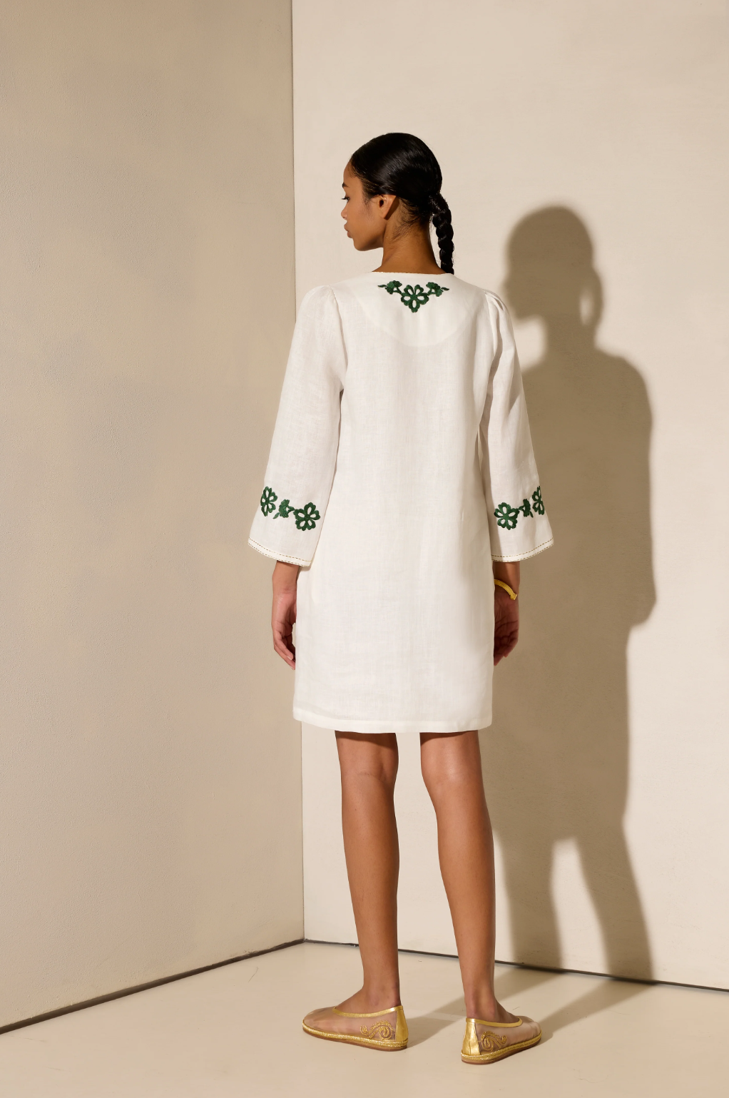 Kalimera Off White Olive Dress