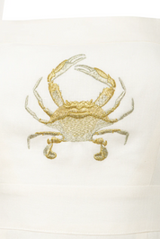 Crab Embroidered Backless Dress