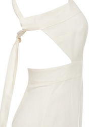 Crab Embroidered Backless Dress