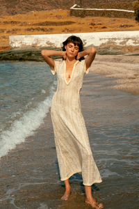 Hera Golden Cutout Dress