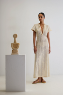 Hera Golden Cutout Dress
