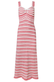 Maris Red Crochet Long Dress