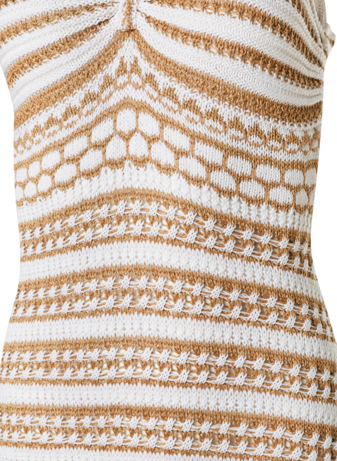 Maris Gold Crochet Long Dress