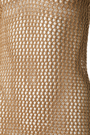 Ivi Gold Crochet Long Dress