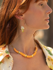 Budgerigars Heart Earrings