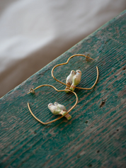 Budgerigars Heart Earrings