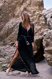 Santorini Black Dress