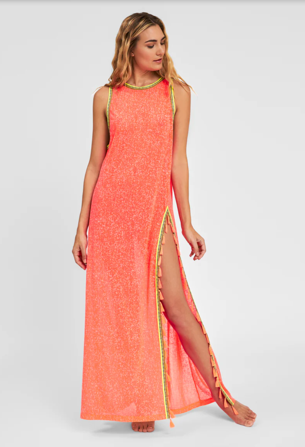 Tassel Slit Watermelon Dress