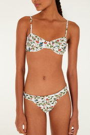 Stiched Garden Off White Bikini Set