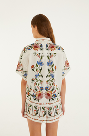 Stitchched Garden Off White Blouse