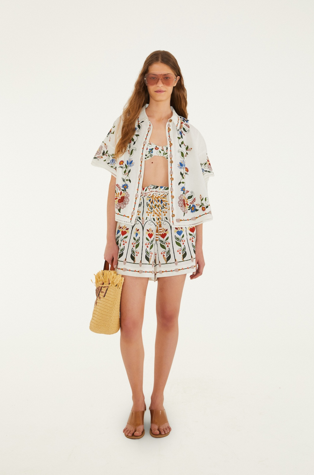 Stitchched Garden Off White Blouse